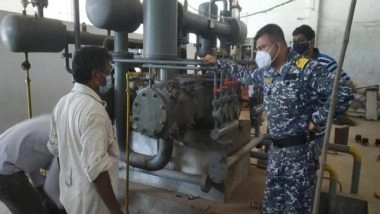 India News | Indian Navy Repairs 2 Oxygen Plants in Andhra Amid COVID-19