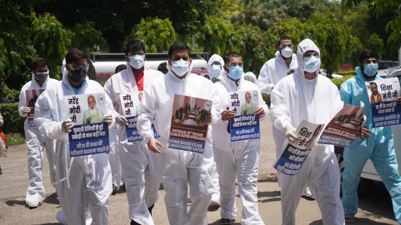 CBSE Class 12 Board Exams 2021: NSUI Protests Outside Ministry of Education, Intensifies Demand For Cancellation Of Class XII Board Examinations