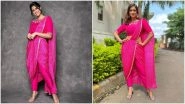 Fashion Faceoff: Shweta Tiwari or Sai Tamhankar, Who Nailed this Hot Pink Pre-Draped Saree Better?