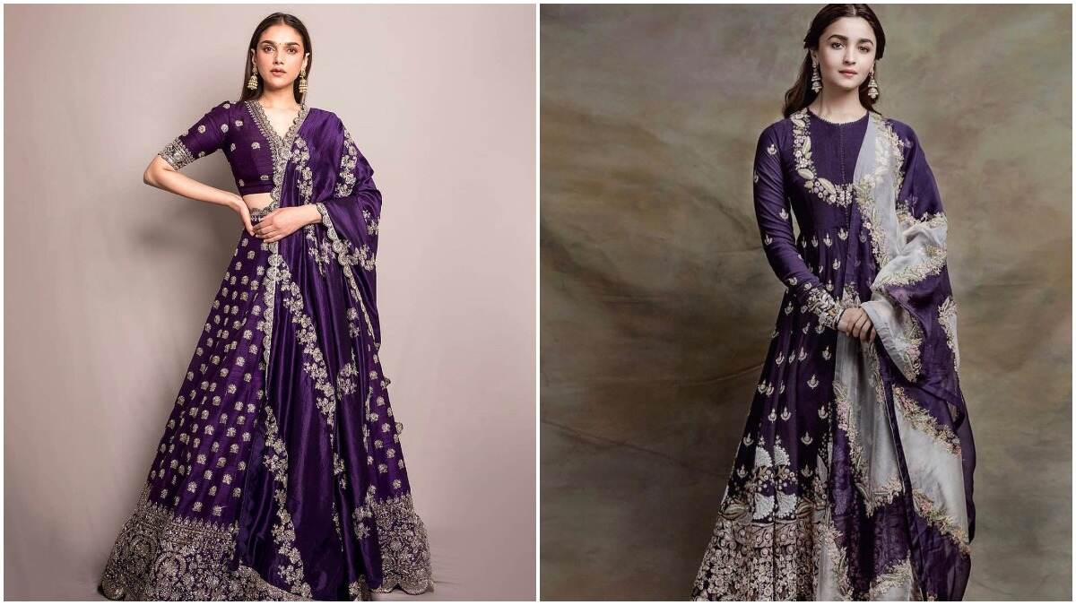 Alia bhatt outlet in purple dress