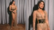 Priyanka Chopra Looks Breathtakingly Beautiful in Custom-Made Sheer Nude Dolce and Gabbana Dress at Billboard Music Awards; See PHOTOS