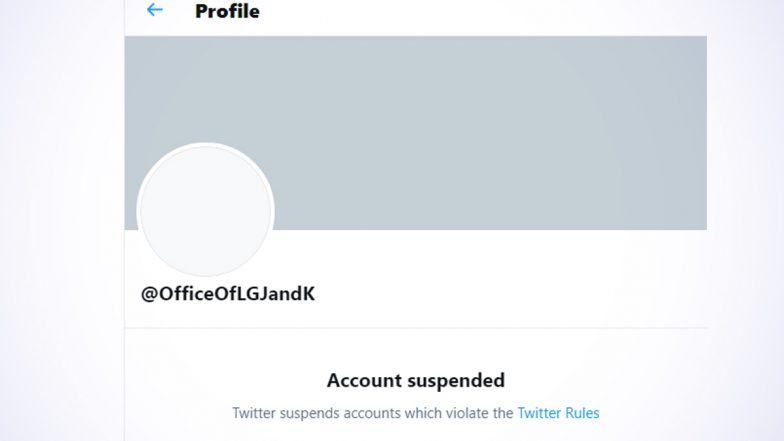 Official Twitter Account of LG of Jammu and Kashmir, Manoj Sinha, Suspended; J&K Police Say 'Technical Issue'