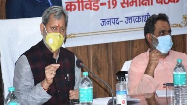 India News | Uttarakhand CM Tirath Singh Rawat Lauds Efforts of Doctors, Other Staff Amid Covid