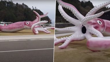 Noto, Japan’s Coastal Town Spends COVID Relief Funds on Giant Squid Statue to Boost Tourism, Raises Eyebrows! (Watch Video)