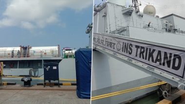 INS Trikand Reaches Mumbai With Two 27 MT Oxygen-Filled Containers From Qatar (See Pics)