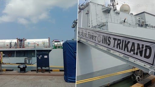 INS Trikand Reaches Mumbai With Two 27 MT Oxygen-Filled Containers From Qatar (See Pics)