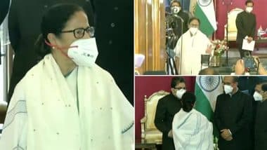 Mamata Banerjee Takes Oath As the Chief Minister of West Bengal for the Third Consecutive Term (Watch Video)