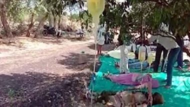 Madhya Pradesh Shocker: COVID-19 Patients Being Treated in Fields With Glucose Bottles Hanging From Tree Branches in Agar Malwa District