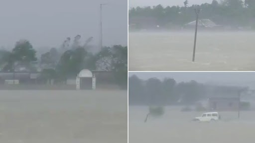 Cyclone Yaas Impact in Odisha: As Landfall Process Begins, Water From the Sea Floods Residential Areas in Dhamra of Bhadrak District (Watch Video)