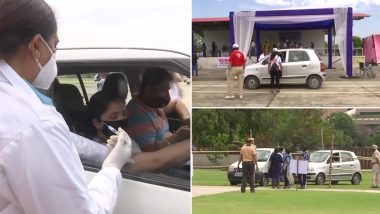 Panchkula Administration Sets Up Drive-Through COVID-19 Vaccination Centre at Parade Ground of Sector 5