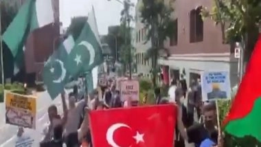 World News | Hundreds of Protesters Including Uyghurs Protest in Tokyo Against Israeli Attacks on Gaza