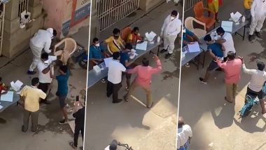 Karnataka: BBMP Booth Level Officer Assaults Man For Refusing to Undergo COVID-19 Test As He Mistook Queue For COVID-19 Testing To Be That of Vaccination; Video Goes Viral