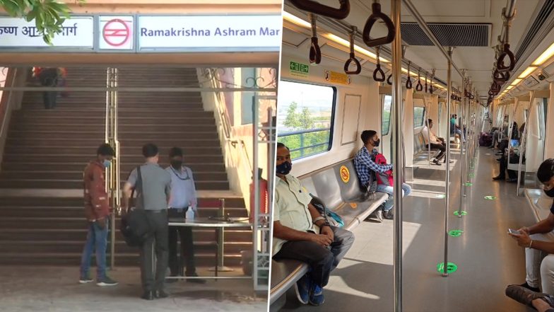 Delhi Unlock Update: Metro Services Reopen For Public With 50% Capacity After 1.5 Months of Lockdown