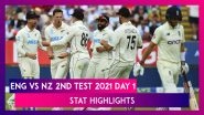 ENG vs NZ 2nd Test 2021 Day 1 Stat Highlights: Rory Burns, Dan Lawrence Score Fifties