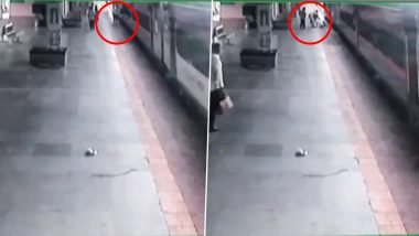 Maharashtra: Railway Protection Force Constable Rescues Man From Running Over by Train at Lokmanya Tilak Terminus in Mumbai's Kurla (Watch Video)