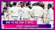 India vs New Zealand WTC Final Day 5 Stat Highlights: Mohammed Shami Shines With Four-Wicket Haul