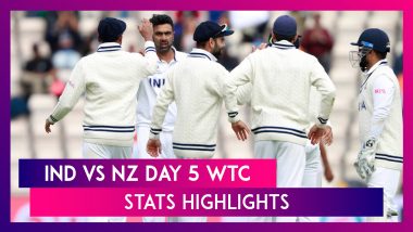 India vs New Zealand WTC Final Day 5 Stat Highlights: Mohammed Shami Shines With Four-Wicket Haul