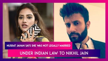 Nusrat Jahan, Trinamool Congress MP Claims She Was Not Legally Married Under Indian Law To Nikhil Jain