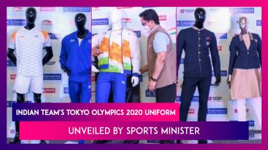 Indian Team's Tokyo Olympics 2020 Uniform: Sports Minister Kiren Rijiju Unveils India's Official Kit