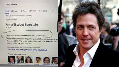 'Hugh Grants Wife' Google Search Result Shows the Actor Married Anna Eberstein for Passport Reasons, Notting Hill Star Says 'Love' Was the Reason