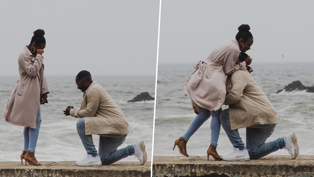 Photographer Claims She Found Unknown Couple Clicked in Viral Proposal Photos in Sutro Baths, San Francisco; Twitterati Alleges the Story is ‘Fake’