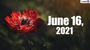 June 16, 2021: Which Day Is Today? Know Holidays, Festivals and Events Falling on Today&rsquo;s Calendar Date