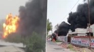 Greater Noida: Fire Breaks Out in a Chemical Factory in Surajpur Industrial Area; No Casualty Reported