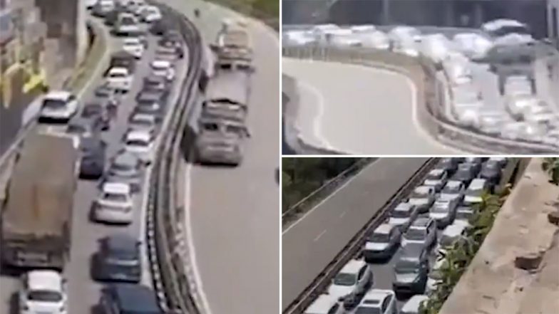 Himachal Pradesh Traffic Update: Massive Jam Seen on the Entry Point to HP After Govt Eased COVID-19 Restrictions (Watch Video)