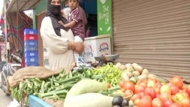 India News | To Earn a Living After Husband's Death, Hyderabad Woman Starts Selling Vegetables