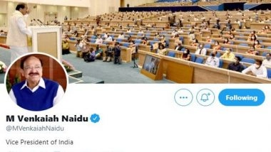 India News | Twitter Restores Blue Verification Badge on Vice President Venkaiah Naidu's Personal Account