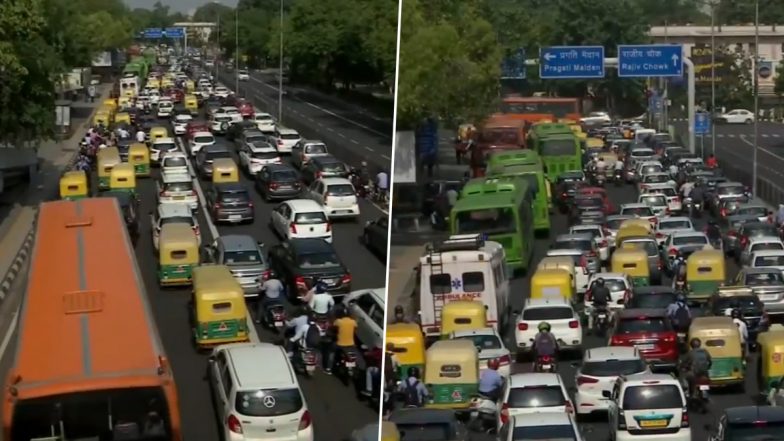 Delhi Unlock: Traffic Piles Up at ITO in National Capital  (Watch Video)