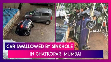 Mumbai: Car Swallowed By Sinkhole In Ghatkopar; Scary Video Goes Viral