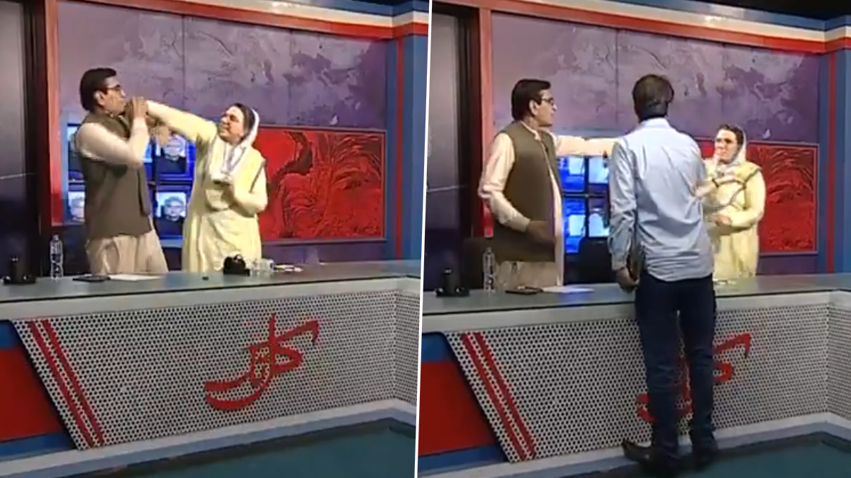 Pakistan PM Imran Khan’s Close Aide Firdous Ashiq Awan Slaps PPP MNA Qadir Mandokhel During A TV Show; Video Goes Viral