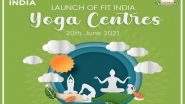 Sports News | Rijiju Announces Launch of 25 Fit India Yoga Centers Across 9 States on Eve of International Yoga Day