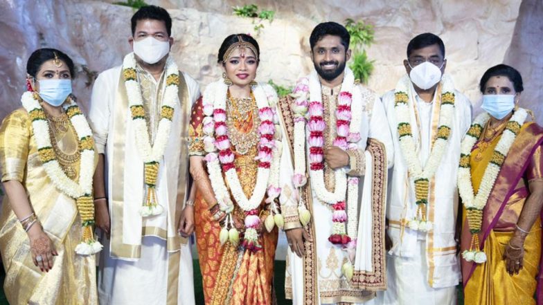 Director Shankar’s Daughter Aishwarya Gets Married to Cricketer Rohit Damodharan (View Pics)