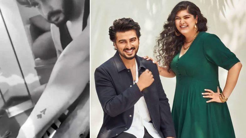 Arjun Kapoor Gets an ‘Ace Up His Sleeve’ With a Tattoo Dedicated to His Sister Anshula Kapoor (Watch Video)