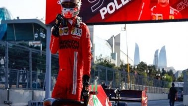 Sports News | Azerbaijan GP: Ferrari's Charles Leclerc Takes Pole Position