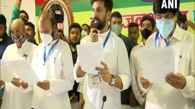 India News | Chirag Paswan Chairs Meet in Delhi, Seeks Rights on LJP Symbol from EC