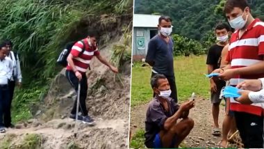 Surender Kumar Meena, DM of Alipurduar, Treks For A Day to Reach Remote Location on Bhutan Border For COVID-19 Vaccination Drive (Video)