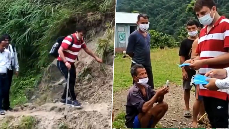 Surender Kumar Meena, DM of Alipurduar, Treks For A Day to Reach Remote Location on Bhutan Border For COVID-19 Vaccination Drive (Video)