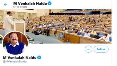 Twitter Restores Verified Blue Tick of Vice President M Venkaiah Naidu’s Personal Handle After Removing It for Few Hours