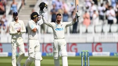 Sports News | Eng Vs NZ, 1st Test: Root, Burns Hold Fort for Hosts After Conway's Double Ton