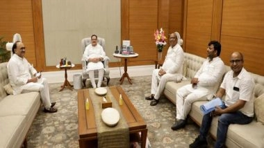 India News | Nadda Meets Nishad Party Chief Ahead of 2022 UP Polls