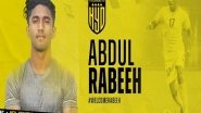 Sports News | ISL: Hyderabad FC Rope in Young Winger Abdul Rabeeh