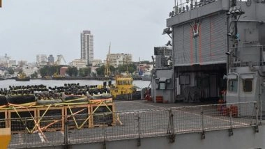 World News | COVID-19: Indian Navy Ship Carrying Medical Aid from Kuwait, Qatar Reaches Mumbai Port