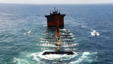 World News | Indian Navy's Ship Carrying out Underwater Survey Around MV Xpress Pearl