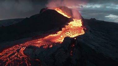 Drone Crashes Into Fagradalsfjall Volcano; Watch Viral Video That Captured Erupting Icelandic Lava Flow in Real Time