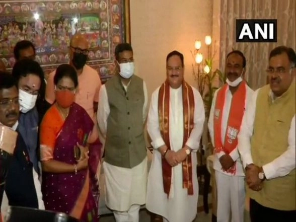 Former Telangana Minister Etela Rajender Joins BJP in Presence of Party President JP Nadda