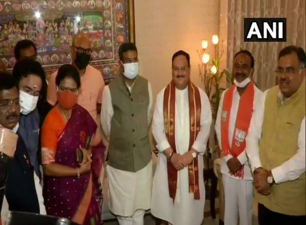 Etela Rajender, Former Telangana Minister, Joins BJP in Presence of Party President JP Nadda