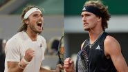 Alexander Zverev vs Stephanos Tsitsipas, French Open 2021 Live Streaming Online: How to Watch Free Live Telecast of Men's Singles Semi-Finals Tennis Match in India?